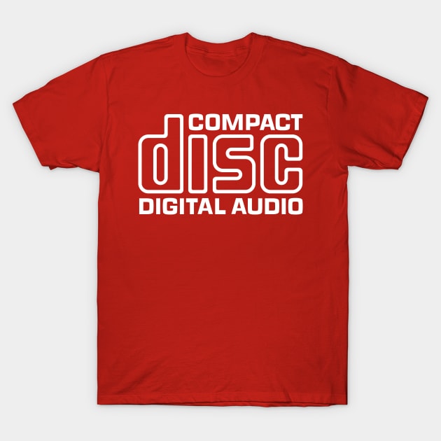 Compact Disc Digital Audio Logo CD Collector Audiophile Gift Cool Retro Vintage 80s 90s Aesthetic Meme T-Shirt by Popular Objects™